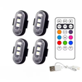 BOLTHUT™ Wireless RGB LED Lights — Rechargeable Pods, Remote (4-Pack)