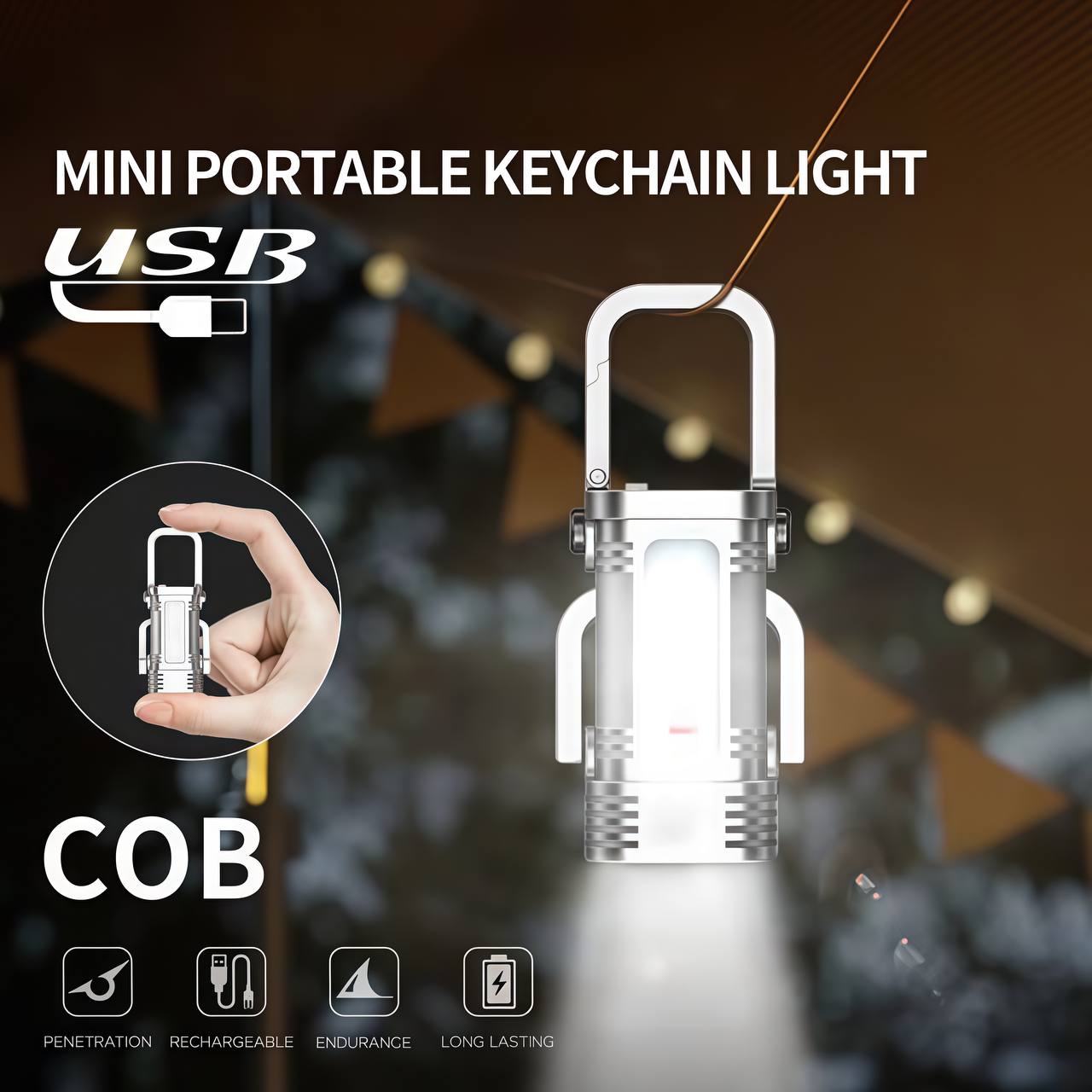 🔥 Last Day 64% OFF 🔥 1200LM Super Bright Mini Keychain Flashlight Waterproof