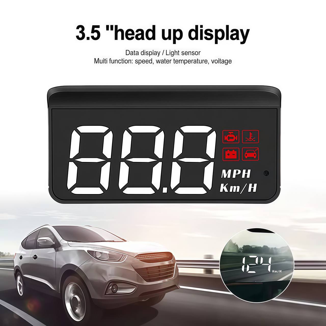 OBD2 HUD Car Head Up Display Projector Speedometer