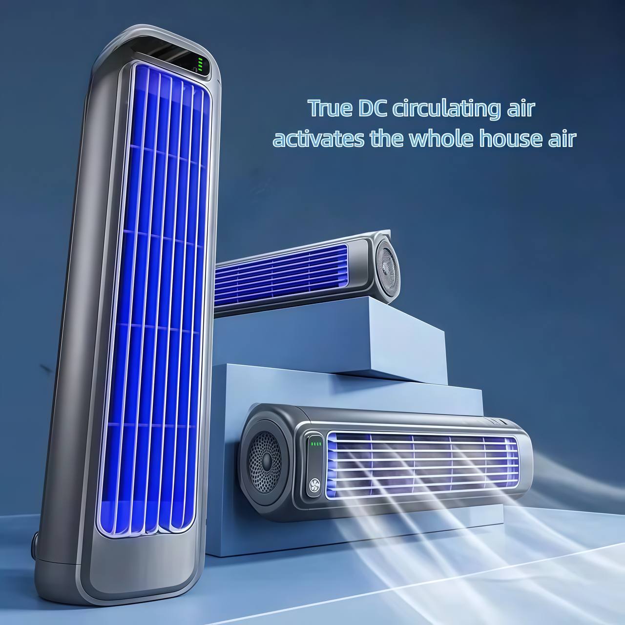 Portable Wireless Charging Air Conditioner – USB Rechargeable Mini AC for Home, Office, Dorm