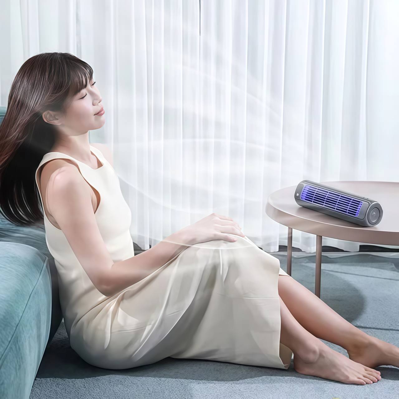 Portable Wireless Charging Air Conditioner – USB Rechargeable Mini AC for Home, Office, Dorm