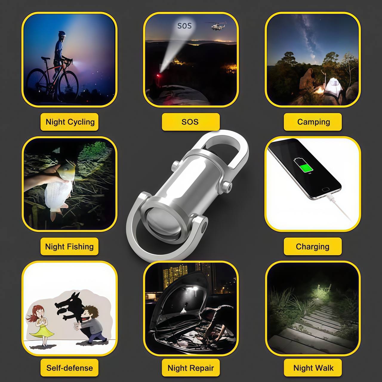 🔥 Last Day 64% OFF 🔥 1200LM Super Bright Mini Keychain Flashlight Waterproof