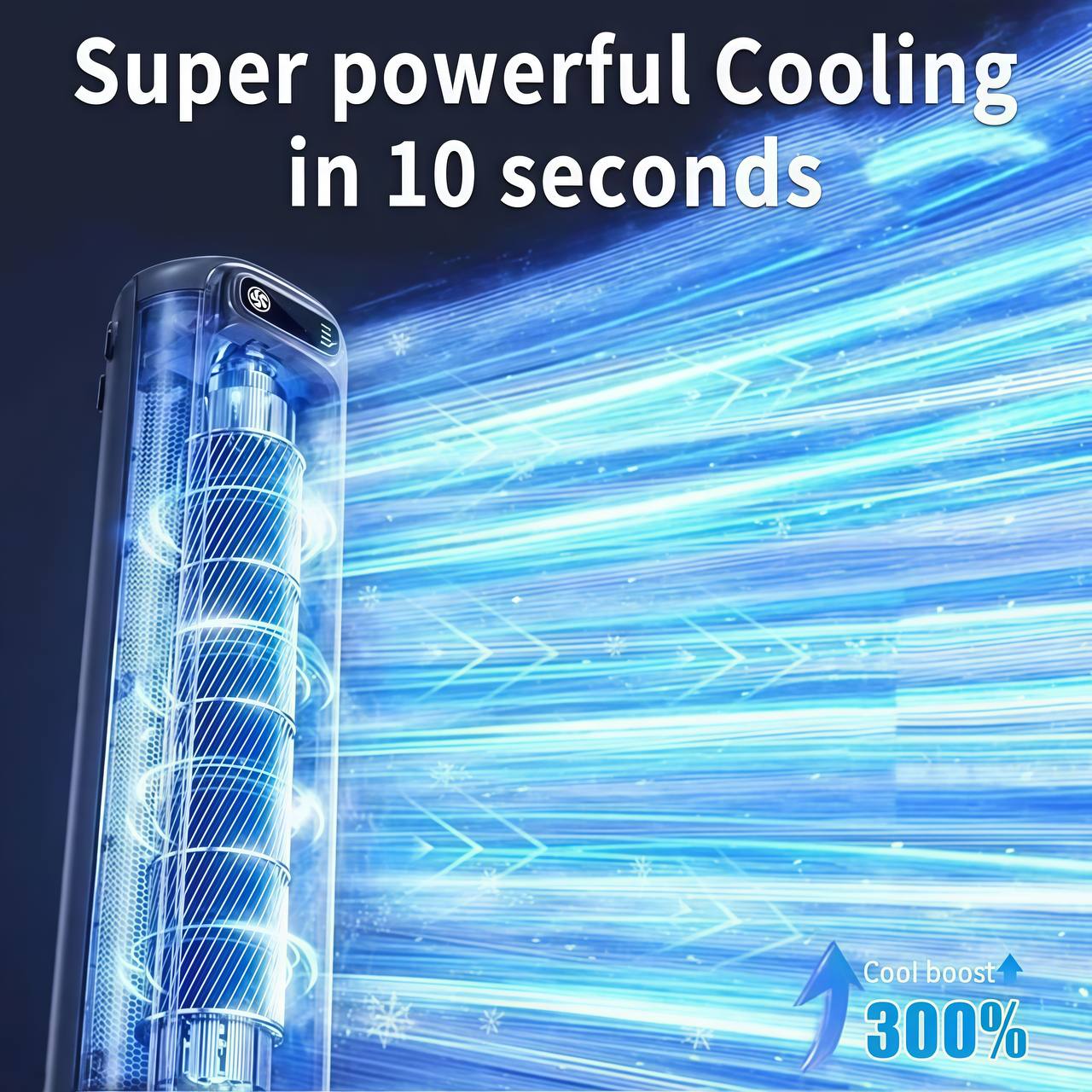 Portable Wireless Charging Air Conditioner – USB Rechargeable Mini AC for Home, Office, Dorm