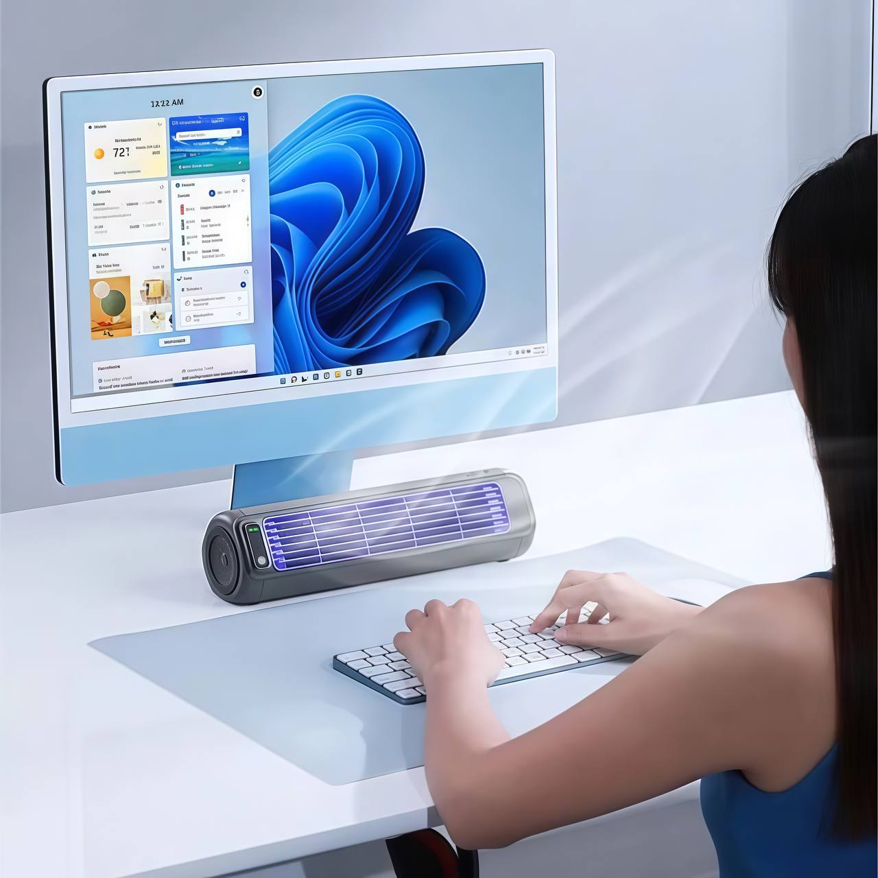 Portable Wireless Charging Air Conditioner – USB Rechargeable Mini AC for Home, Office, Dorm