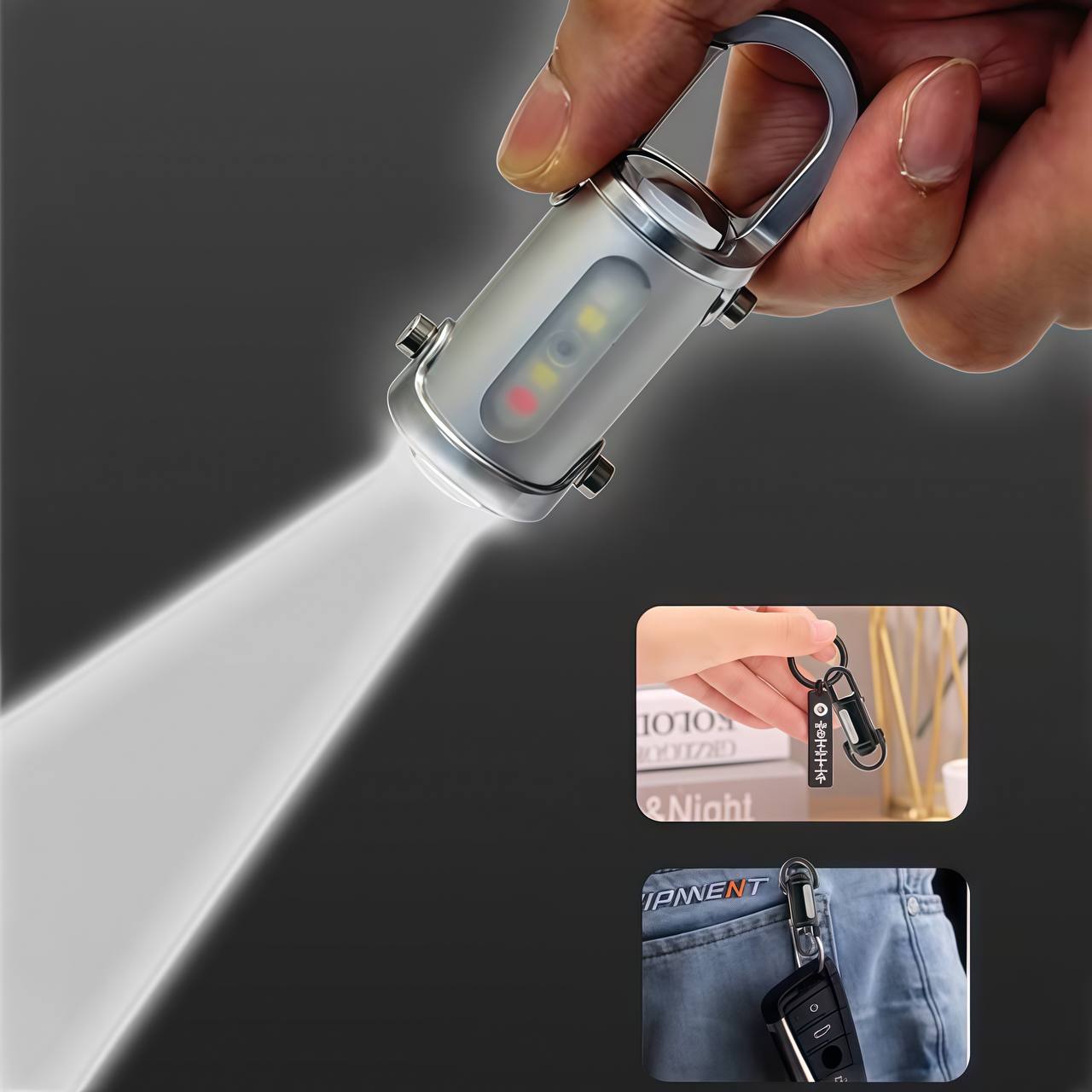 🔥 Last Day 64% OFF 🔥 1200LM Super Bright Mini Keychain Flashlight Waterproof