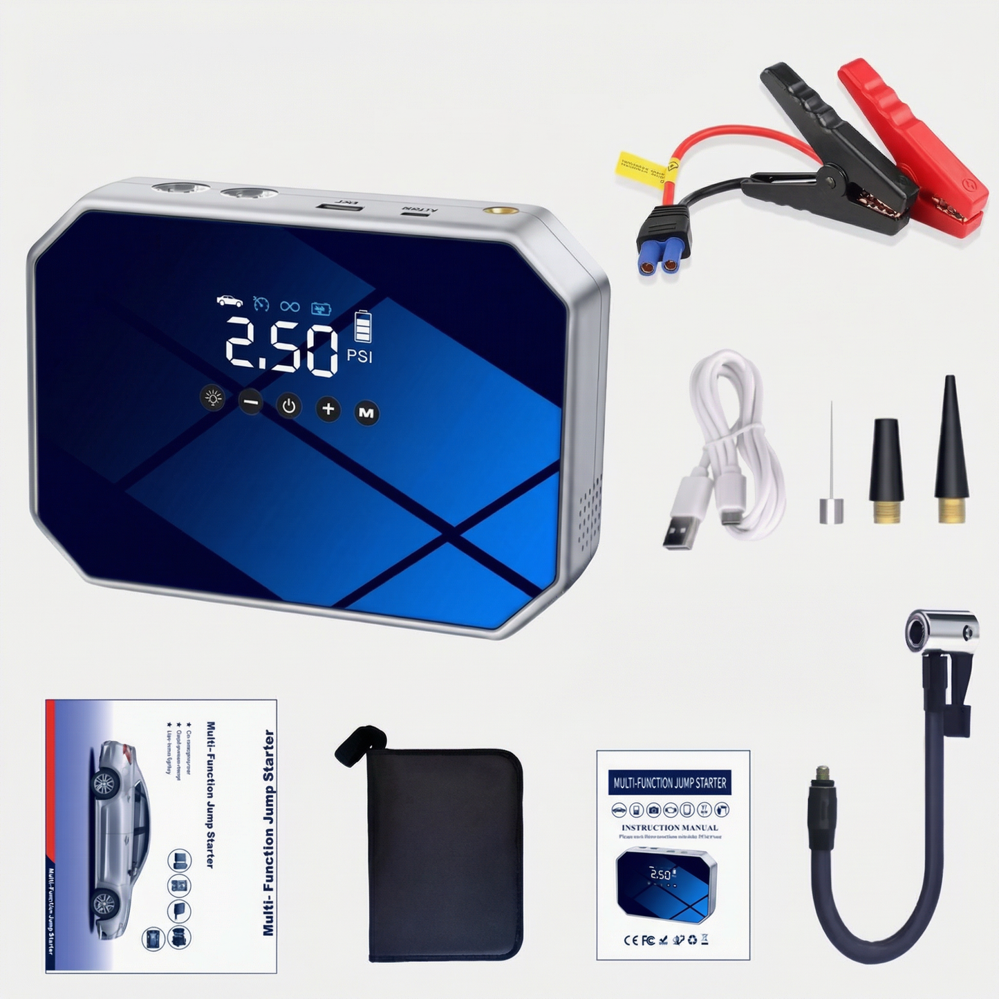 BOLTHUT™ Portable Jump Starter & Tire Inflator — Power Bank, LED