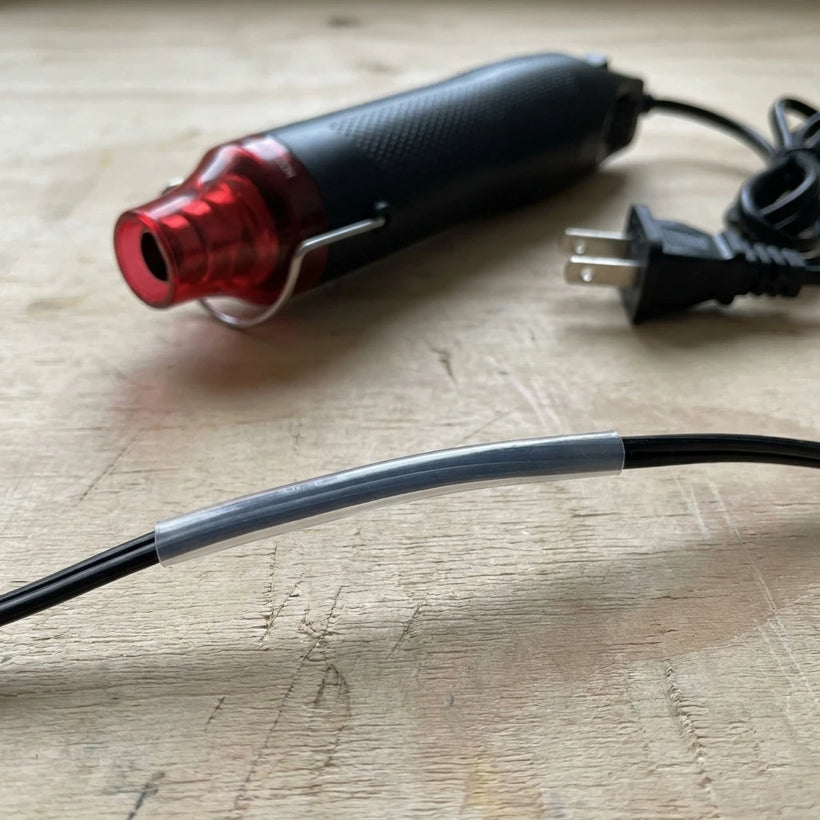 Clean even heat-shrink seal made with the BOLTHUT mini heat gun