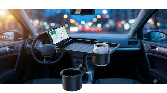 BOLTHUT™ Car Cup Holder Tray — 360° Dual Holder & Phone Slot