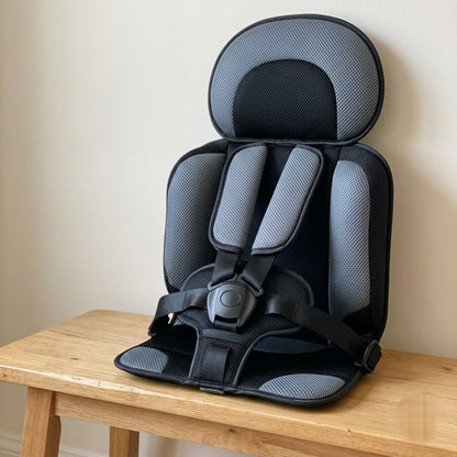 BOLTHUT portable travel car seat, gray padded harness seat