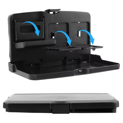 BOLTHUT™ Folding Backseat Tray Table — Cup & Phone Holder - 1