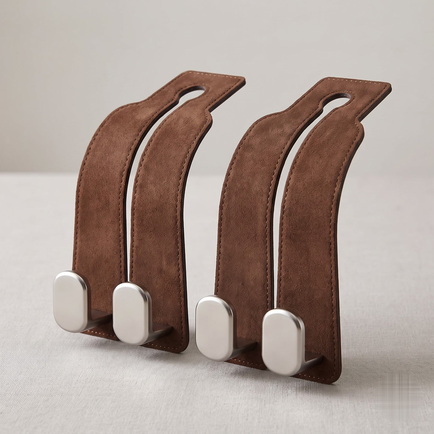BOLTHUT Leather Car Headrest Hooks - 2