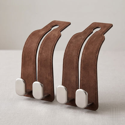 BOLTHUT Leather Car Headrest Hooks - 2