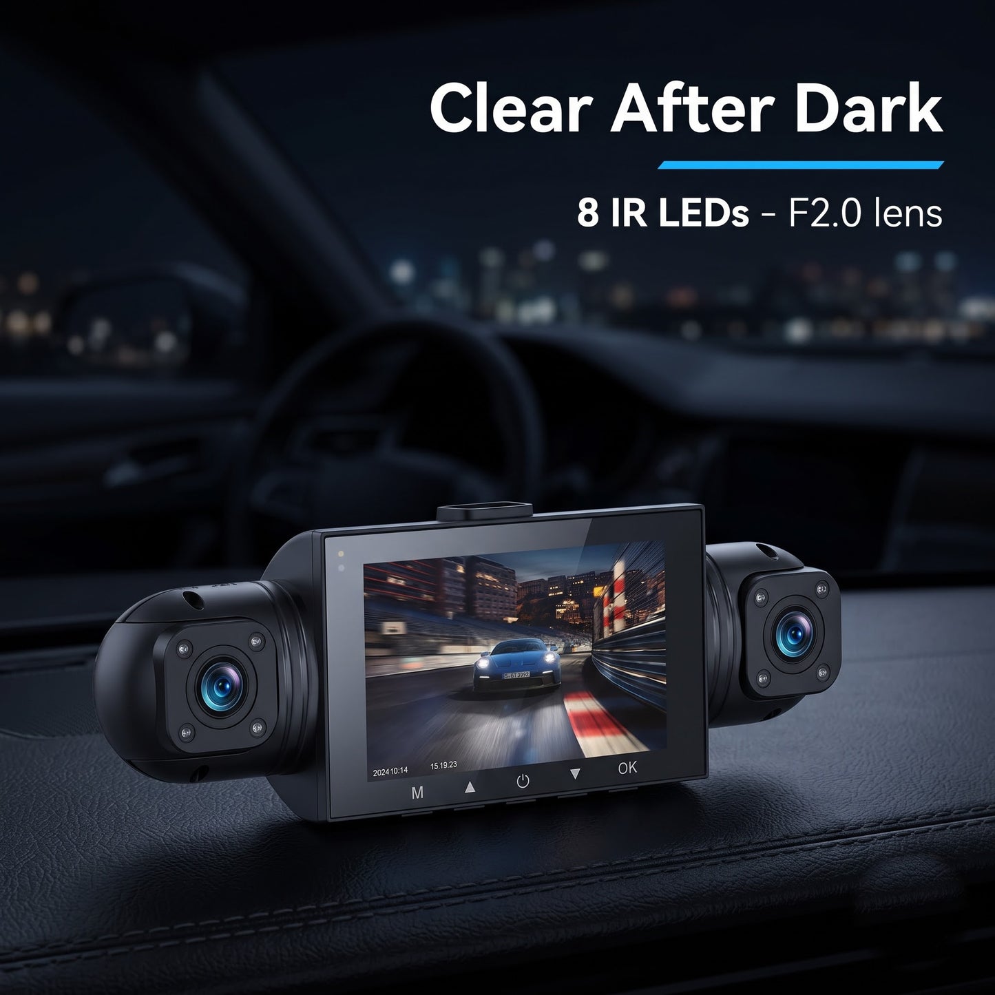 BOLTHUT™ 4-Channel Dash Cam — 360° Front, Rear & Cabin, Night Vision - 5