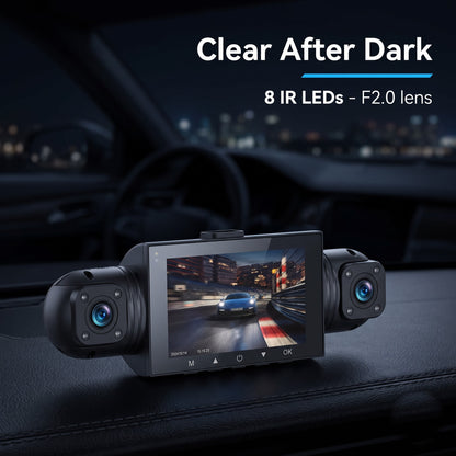 BOLTHUT™ 4-Channel Dash Cam — 360° Front, Rear & Cabin, Night Vision - 5