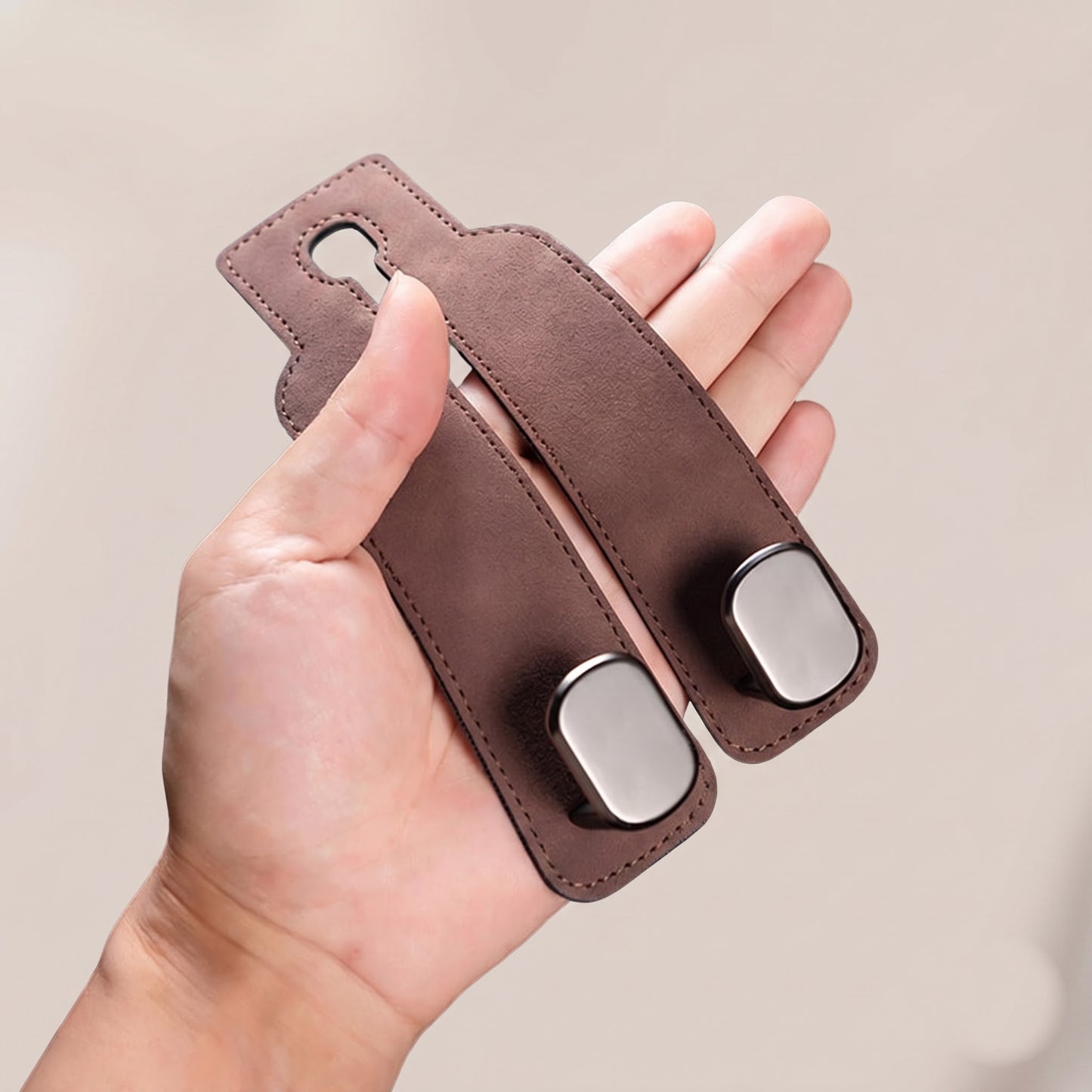 BOLTHUT Leather Car Headrest Hooks - 5