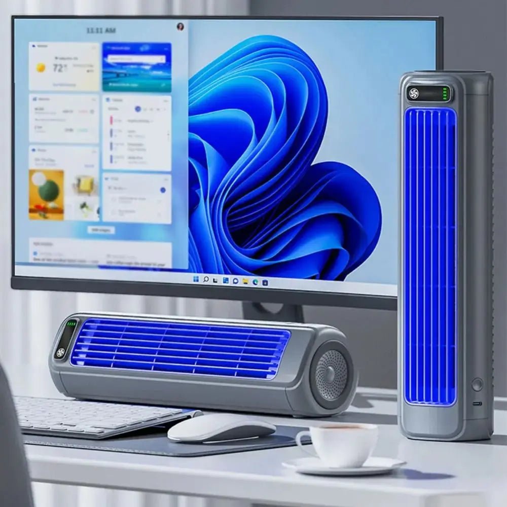 BOLTHUT™ Cordless Tower Fan — Quiet Rechargeable Personal Cooling