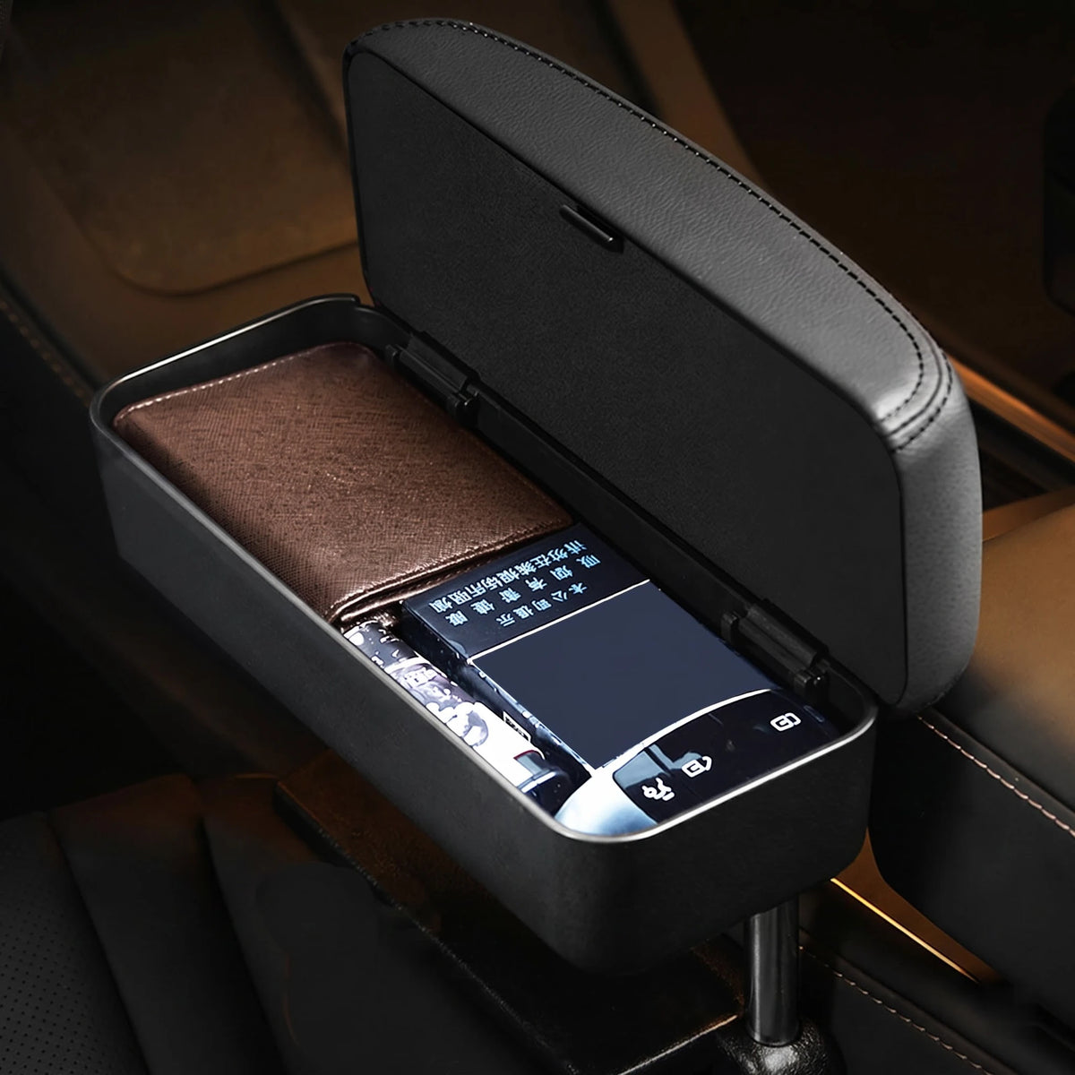 BOLTHUT™ Car Armrest Storage Box — Adjustable Height Elbow Rest - 7