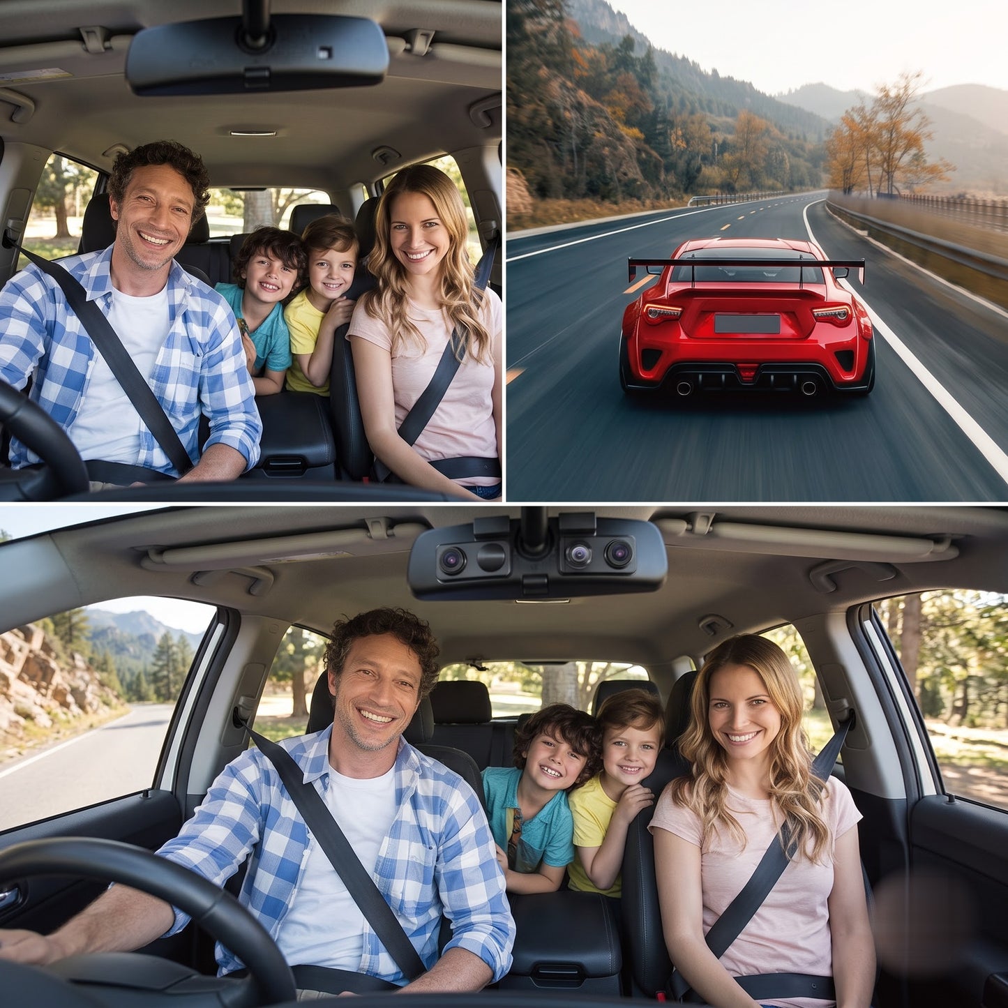 BOLTHUT™ 4-Channel Dash Cam — 360° Front, Rear & Cabin, Night Vision - 9