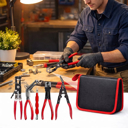 BOLTHUT™ Hose Clamp Pliers Set — 5-Piece Auto Disconnect & Trim Removal Kit - 9