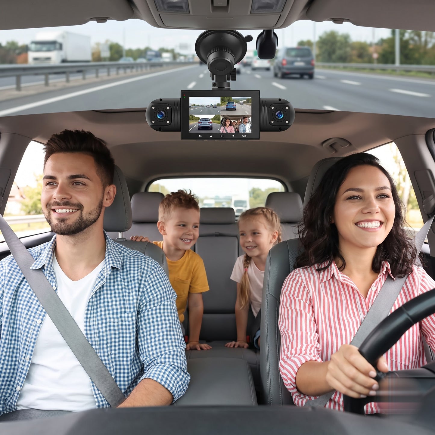 BOLTHUT™ 4-Channel Dash Cam — 360° Front, Rear & Cabin, Night Vision - 10