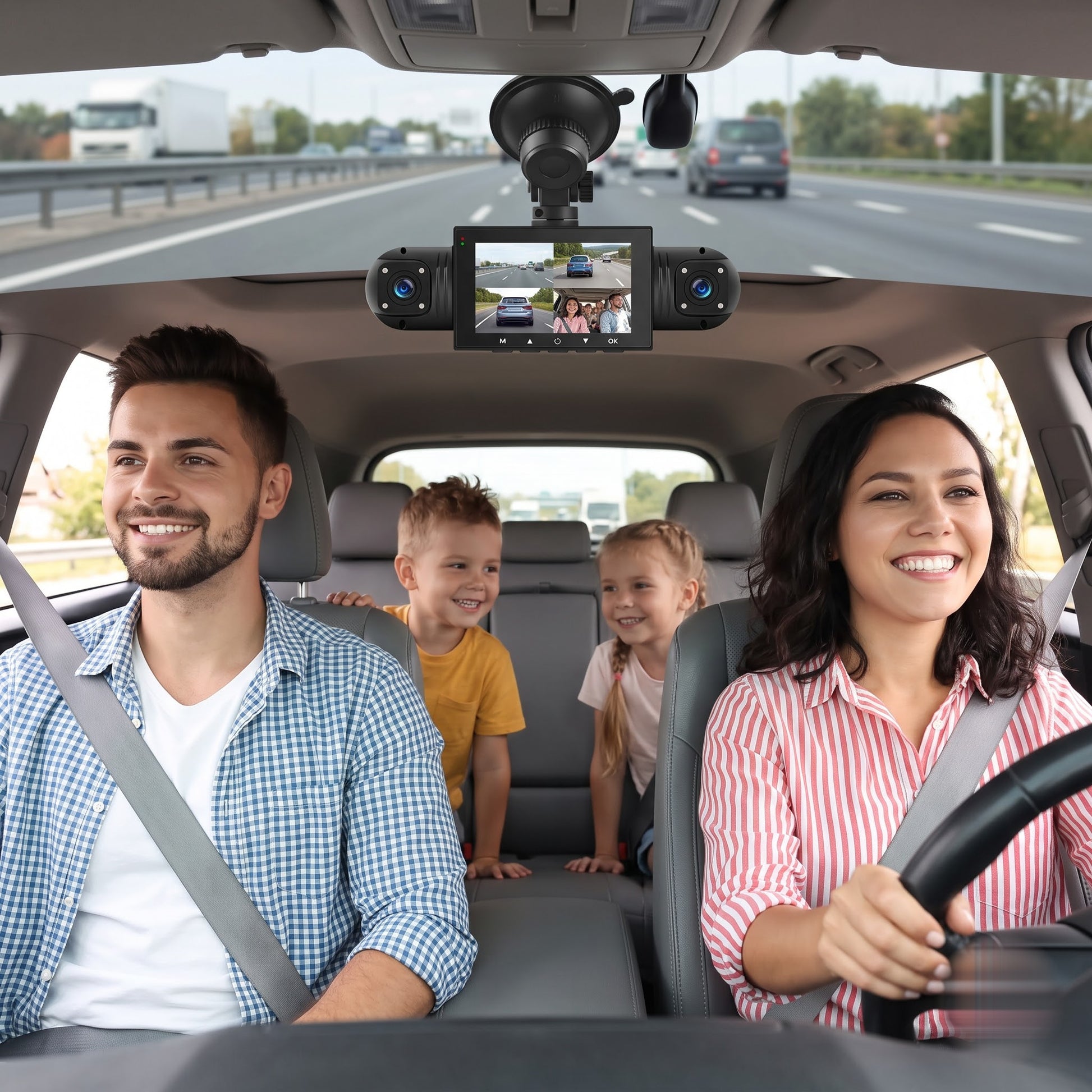 BOLTHUT™ 4-Channel Dash Cam — 360° Front, Rear & Cabin, Night Vision - 10