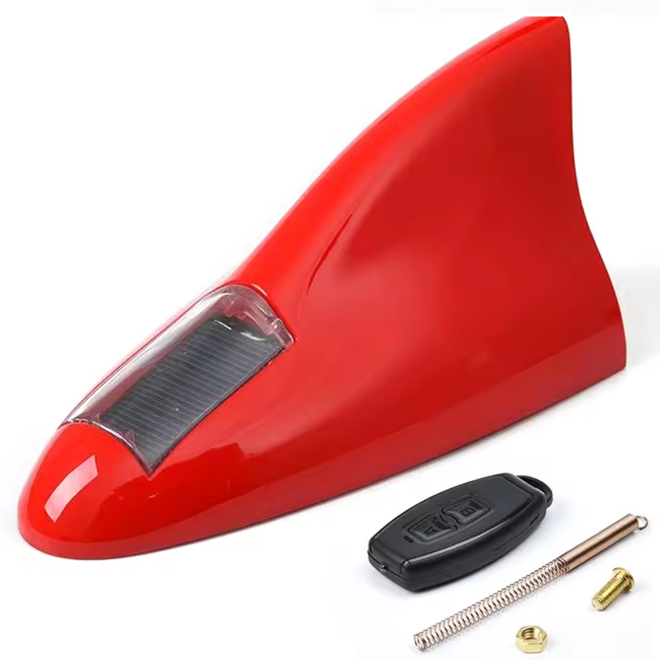 Solar Power LED Shark Fin Car Roof Antenna