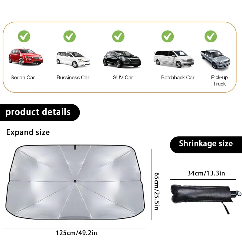 BOLTHUT™ Windshield Sun Shade Umbrella — Folds Flat, Blocks the Heat in Seconds - 11