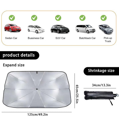 BOLTHUT™ Windshield Sun Shade Umbrella — Folds Flat, Blocks the Heat in Seconds - 11