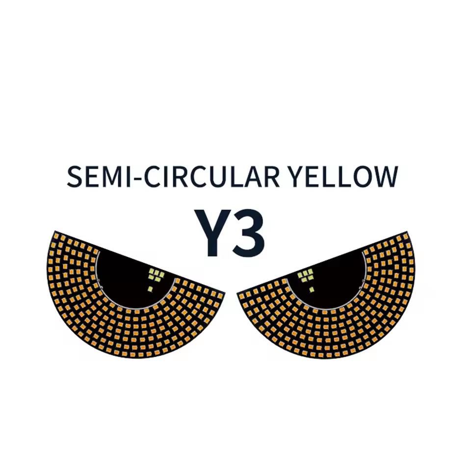 Car LED Devil's Eyes Front Rear Window Expression Light