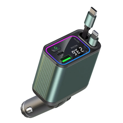 Multifunctional charging device with digital display on a white background