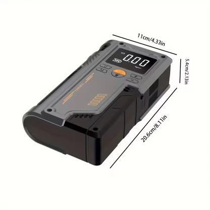 Multi-function tire inflator and jump starter