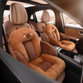 BOLTHUT™ Plush Cartoon Bear Car Seat Cover Set — Cozy Fuzzy Front Seats