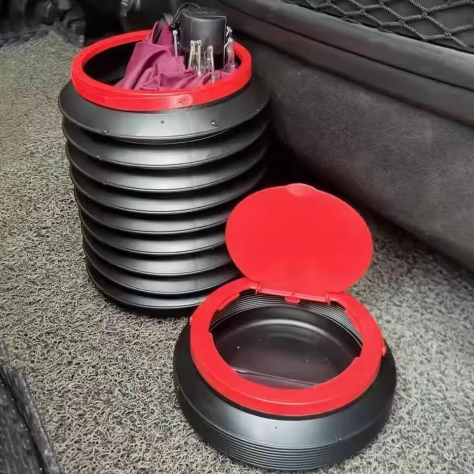 Portable Car Trash Can Storage Bin