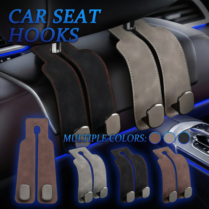 BOLTHUT™ Leather Car Headrest Hooks — Back-Seat Bag Hangers