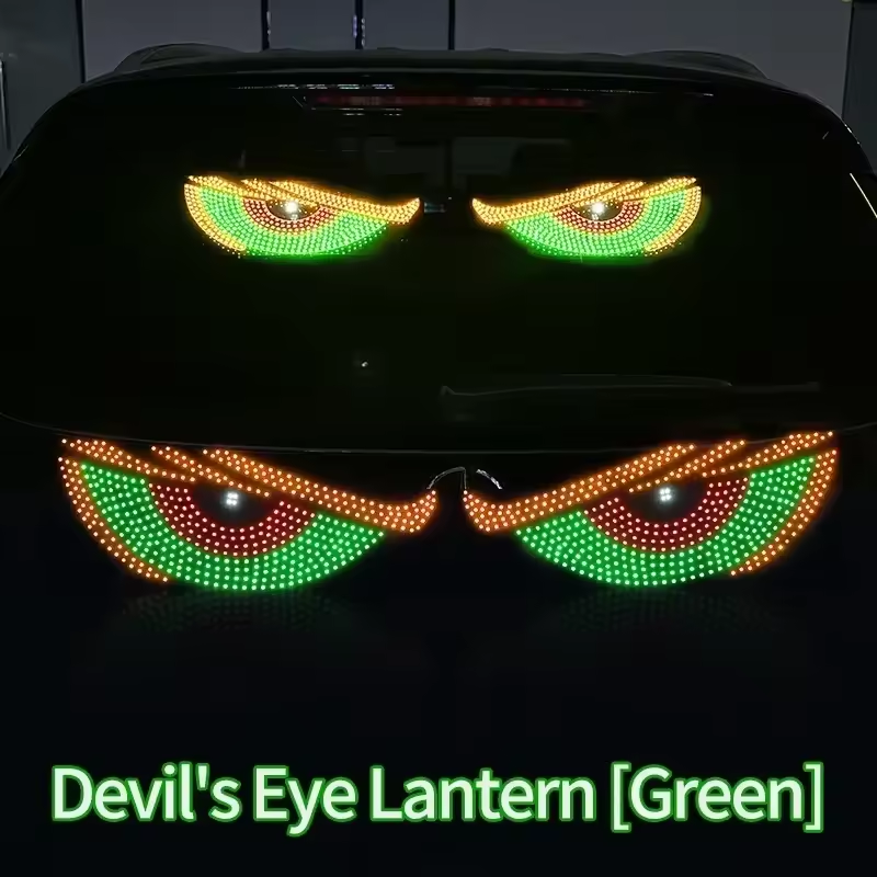Car LED Devil's Eyes Front Rear Window Expression Light