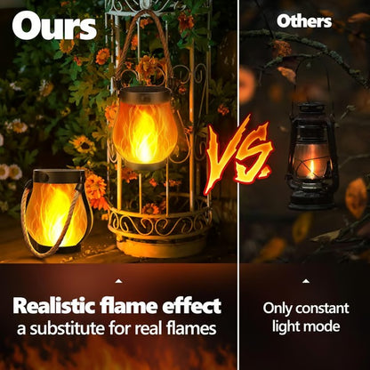 Flickering Flame Solar Lantern Light