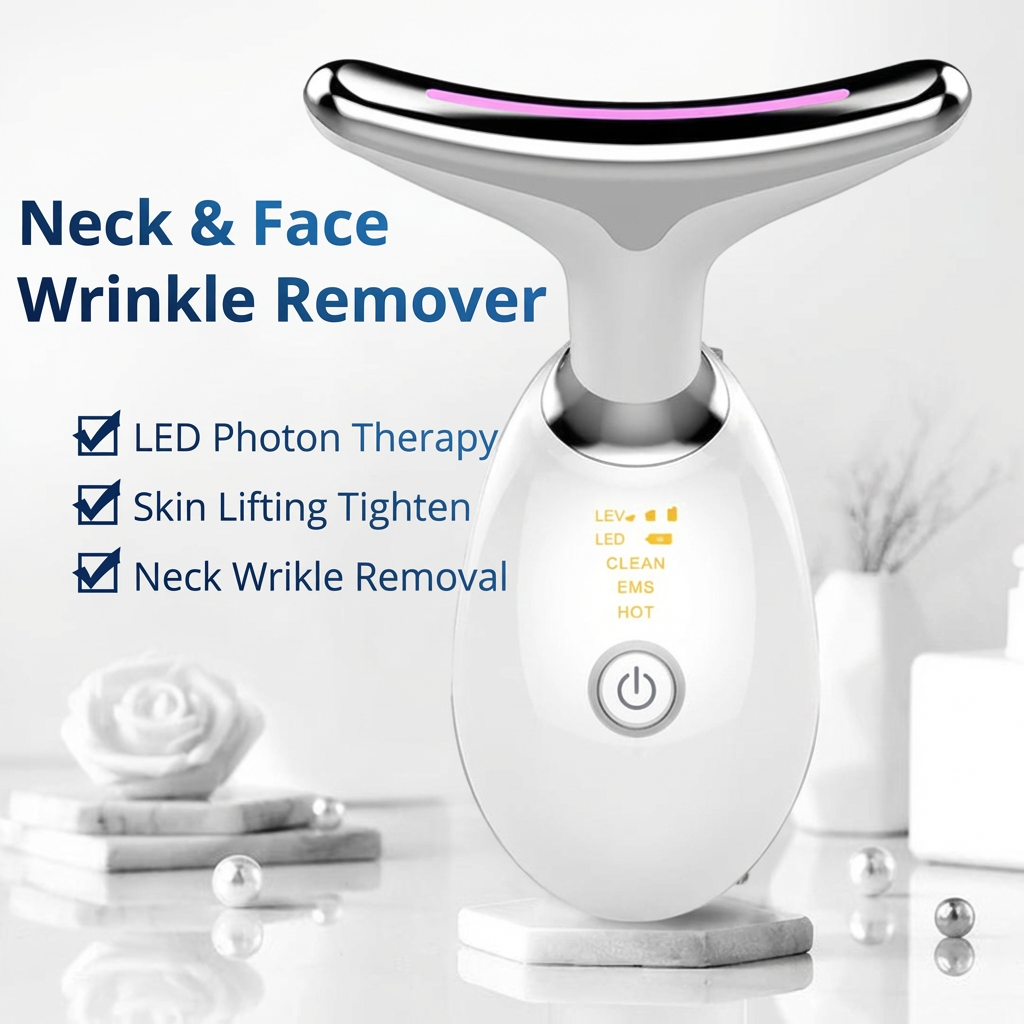 Ems Red Light Therapy Face Neck Lift Wrinkle Remover Tighten Massager