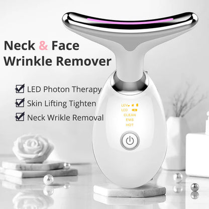 Ems Red Light Therapy Face Neck Lift Wrinkle Remover Tighten Massager