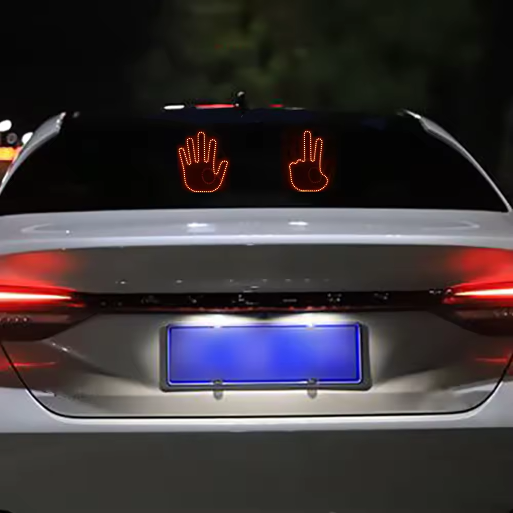 New 7 Fun Gesture LED Lighted Finger