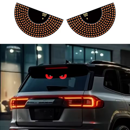 Car LED Devil's Eyes Front Rear Window Expression Light