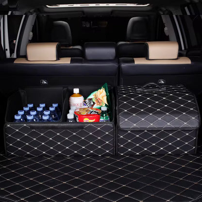 Space-saving storage box for the car trunk