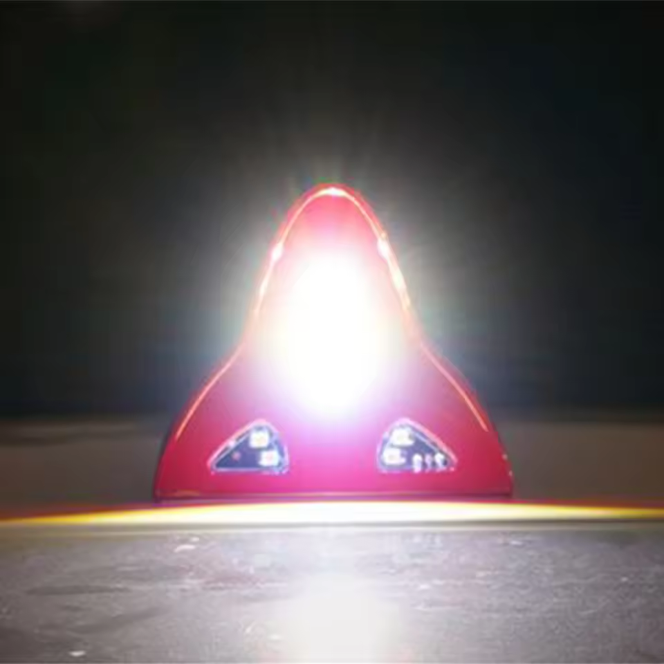 Solar Power LED Shark Fin Car Roof Antenna