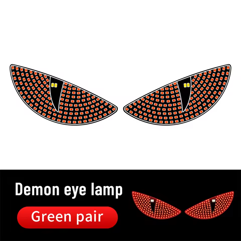 Car LED Devil's Eyes Front Rear Window Expression Light