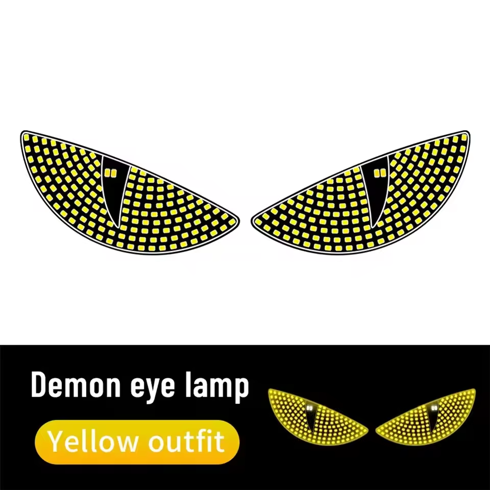 Car LED Devil's Eyes Front Rear Window Expression Light