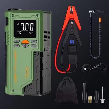 Multi-function tire inflator and jump starter