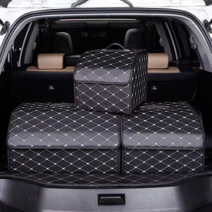 Space-saving storage box for the car trunk