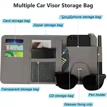 Sunshade Storage Bag PU Leather Multi-Pocket