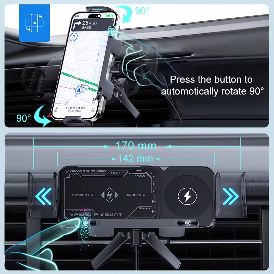 Dual Coil Wireless Car Charger
