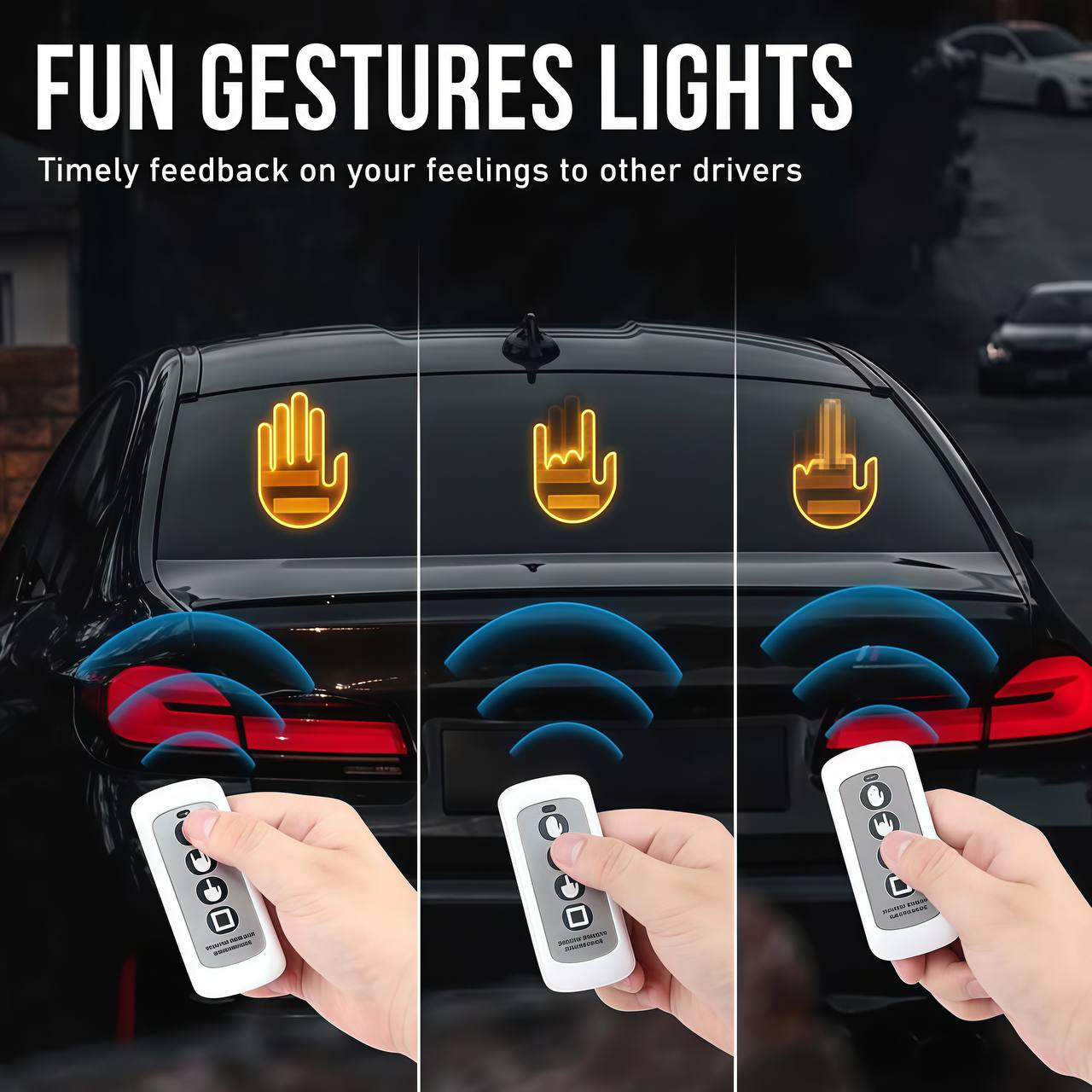 Finger Car Light with Remote