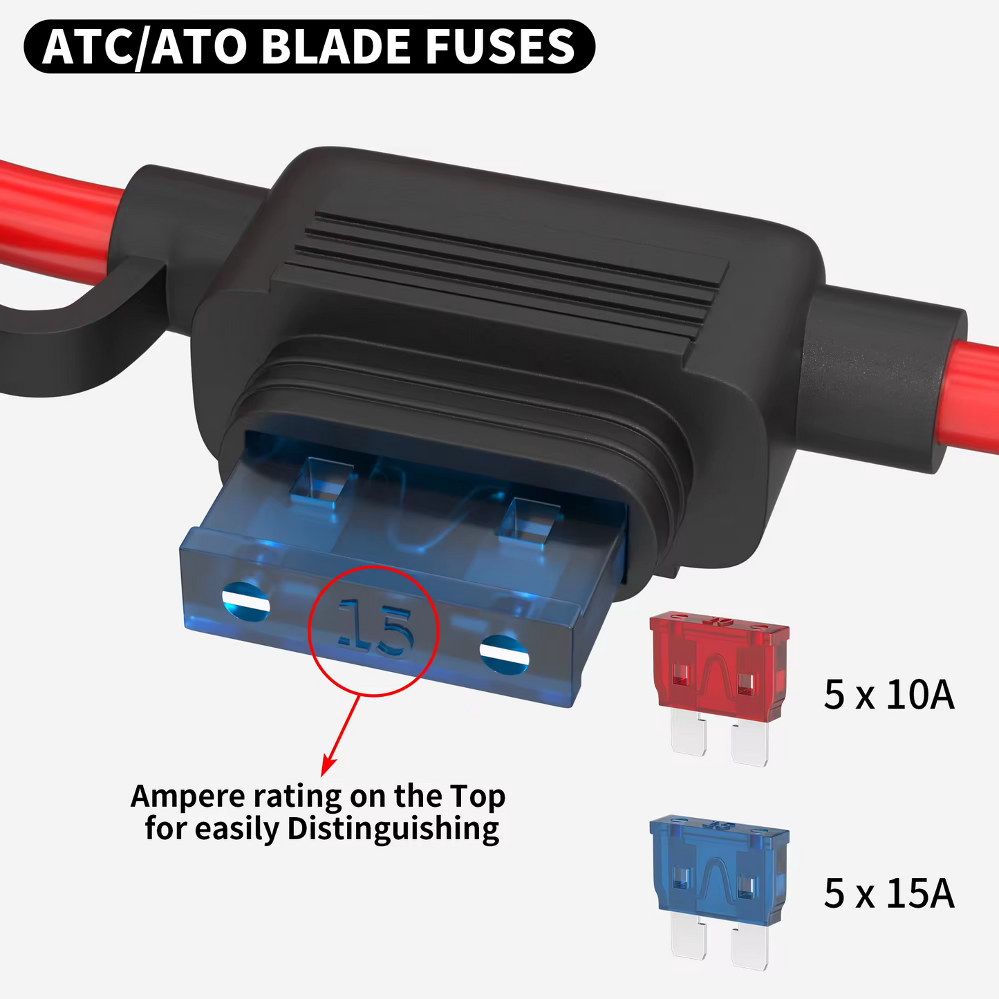 Blade Fuse Inline Fuse Holder - 1 Pairs